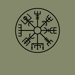 Свитшот хлопковый мужской Вегвизир Гальдрастав Z, цвет: авокадо — фото 2