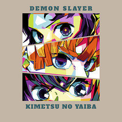 Свитшот хлопковый мужской Demon Slayer: Kimetsu no Yaiba, цвет: миндальный — фото 2