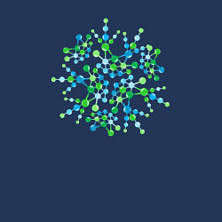 Свитшот хлопковый мужской Молекула, цвет: тёмно-синий — фото 2