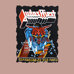 Свитшот хлопковый мужской Judas Priest FIGHT, цвет: пыльно-розовый — фото 2