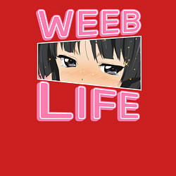 Свитшот хлопковый мужской Weeb life, цвет: красный — фото 2