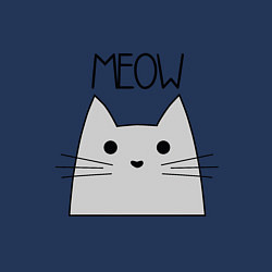 Свитшот хлопковый мужской Котик - Мяу, цвет: тёмно-синий — фото 2