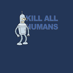 Свитшот хлопковый мужской Бендер Родригес, цвет: тёмно-синий — фото 2