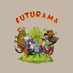 Свитшот хлопковый мужской Slurm team, цвет: миндальный — фото 2