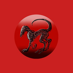 Свитшот хлопковый мужской Собака из лент, цвет: красный — фото 2