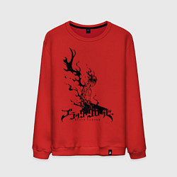 Свитшот хлопковый мужской Черный Аста Черный Клевер, цвет: красный