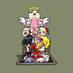 Свитшот хлопковый мужской THE BINDING OF ISAAC, цвет: авокадо — фото 2