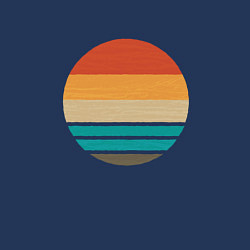 Свитшот хлопковый мужской Retro Sunset Ретро закат, цвет: тёмно-синий — фото 2