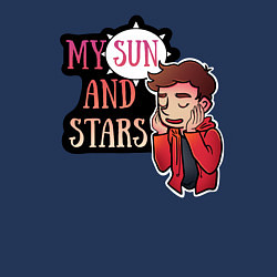 Свитшот хлопковый мужской My Sun and Stars, цвет: тёмно-синий — фото 2