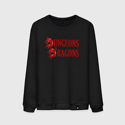 Свитшот хлопковый мужской Dungeons and Dragons Драконы, цвет: черный