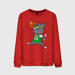 Свитшот хлопковый мужской Jordan Cat, цвет: красный