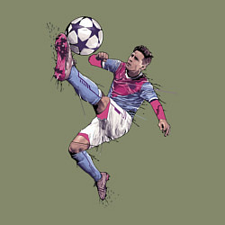 Свитшот хлопковый мужской Messi Barcelona Argentina, цвет: авокадо — фото 2