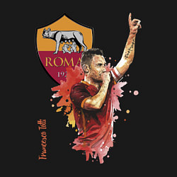 Свитшот хлопковый мужской Francesco Totti - Roma - Italy, цвет: черный — фото 2