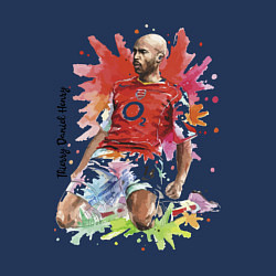 Свитшот хлопковый мужской Thierry Daniel Henry, цвет: тёмно-синий — фото 2