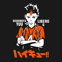 Свитшот хлопковый мужской Юу Нишиноя Haikyu!!, цвет: черный — фото 2