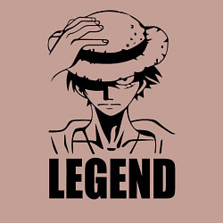 Свитшот хлопковый мужской Луффи Легенда One Piece, цвет: пыльно-розовый — фото 2