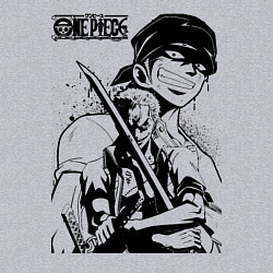 Свитшот хлопковый мужской Ророноа Зоро One Piece, цвет: меланж — фото 2