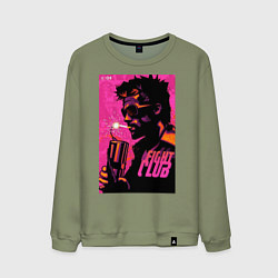 Свитшот хлопковый мужской Тайлер Дёрден, Бойцовский клуб, цвет: авокадо