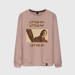 Свитшот хлопковый мужской Negan, цвет: пыльно-розовый