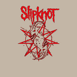 Свитшот хлопковый мужской Slipknot Slip Goats Art, цвет: миндальный — фото 2