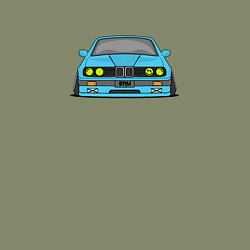 Свитшот хлопковый мужской Bmw e30 drift stance, цвет: авокадо — фото 2