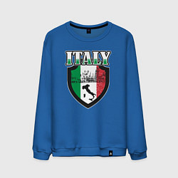 Свитшот хлопковый мужской Italy Shield, цвет: синий