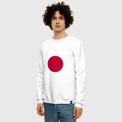 Свитшот хлопковый мужской Япония Японский флаг, цвет: белый — фото 2
