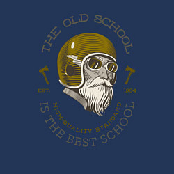 Свитшот хлопковый мужской Байкерская школа, цвет: тёмно-синий — фото 2