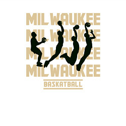 Свитшот хлопковый мужской Milwaukee Basketball, цвет: белый — фото 2