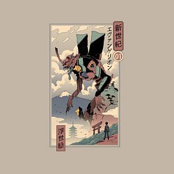 Свитшот хлопковый мужской ЕВАНГЕЛИОН ДРЕВНЯЯ ГРАВЮРА, цвет: миндальный — фото 2