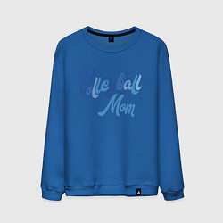 Свитшот хлопковый мужской Мама волейбола, цвет: синий
