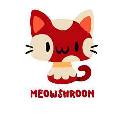 Свитшот хлопковый мужской Meowshroom, цвет: белый — фото 2