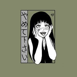 Свитшот хлопковый мужской Yamete kudasai, цвет: авокадо — фото 2