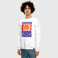 Свитшот хлопковый мужской Phoenix Suns, цвет: белый — фото 2