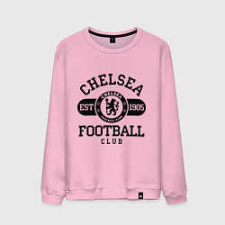 Свитшот хлопковый мужской Chelsea Football Club, цвет: светло-розовый