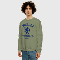 Свитшот хлопковый мужской Chelsea FC: Lion, цвет: авокадо — фото 2