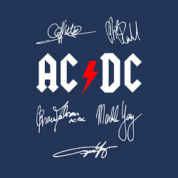 Свитшот хлопковый мужской AC DC АВТОГРАФЫ ИСПОЛНИТЕЛЕЙ, цвет: тёмно-синий — фото 2