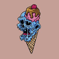 Свитшот хлопковый мужской Horror ice cream, цвет: пыльно-розовый — фото 2