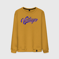 Свитшот хлопковый мужской Винтаж, цвет: горчичный