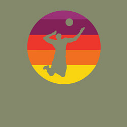 Свитшот хлопковый мужской Мой волейбол, цвет: авокадо — фото 2