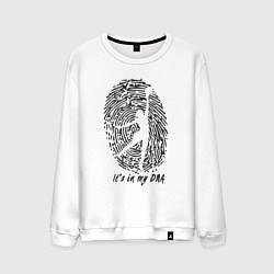 Свитшот хлопковый мужской Волейбол в ДНК, цвет: белый