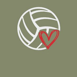 Свитшот хлопковый мужской Love Volleyball, цвет: авокадо — фото 2