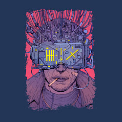 Свитшот хлопковый мужской CYBERPUNK 2077 КИБЕРПАНК Z, цвет: тёмно-синий — фото 2