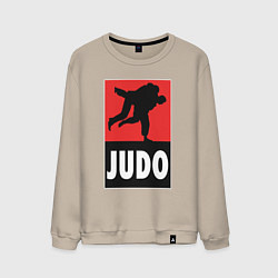Свитшот хлопковый мужской Judo, цвет: миндальный