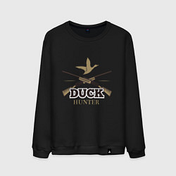 Свитшот хлопковый мужской Duck hunter, цвет: черный