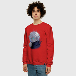 Свитшот хлопковый мужской Satoru Gojou, цвет: красный — фото 2