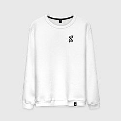 Свитшот хлопковый мужской Биология ДНК, цвет: белый