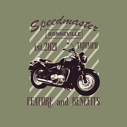 Свитшот хлопковый мужской Triumph speedmaster bonneville, цвет: авокадо — фото 2