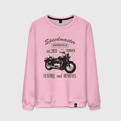 Свитшот хлопковый мужской Triumph speedmaster bonneville, цвет: светло-розовый