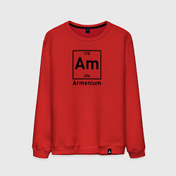 Свитшот хлопковый мужской Am -Armenium, цвет: красный